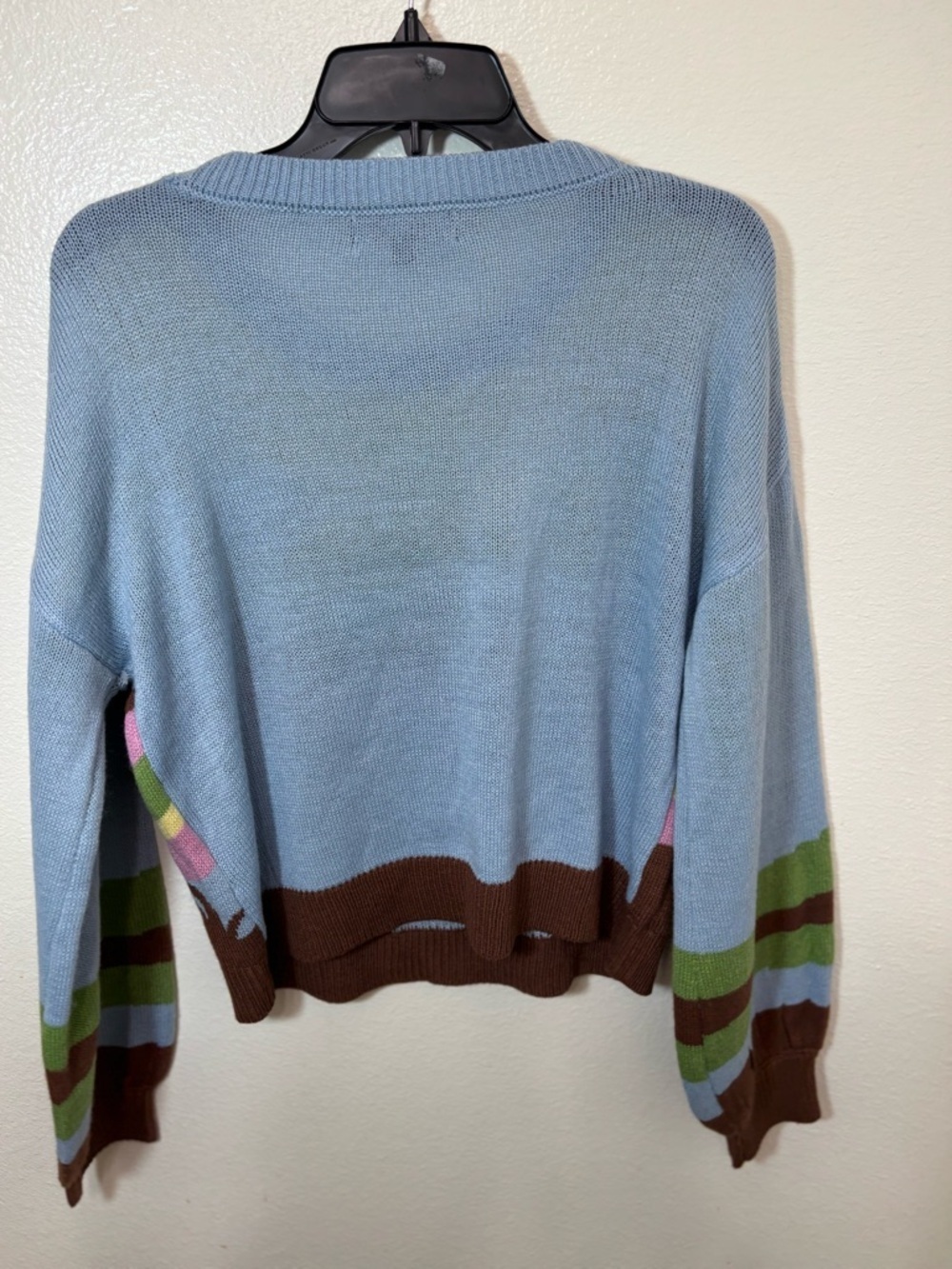 Vintage Light Blue Western Landscape Crewneck Sweater - Picture 3 of 6